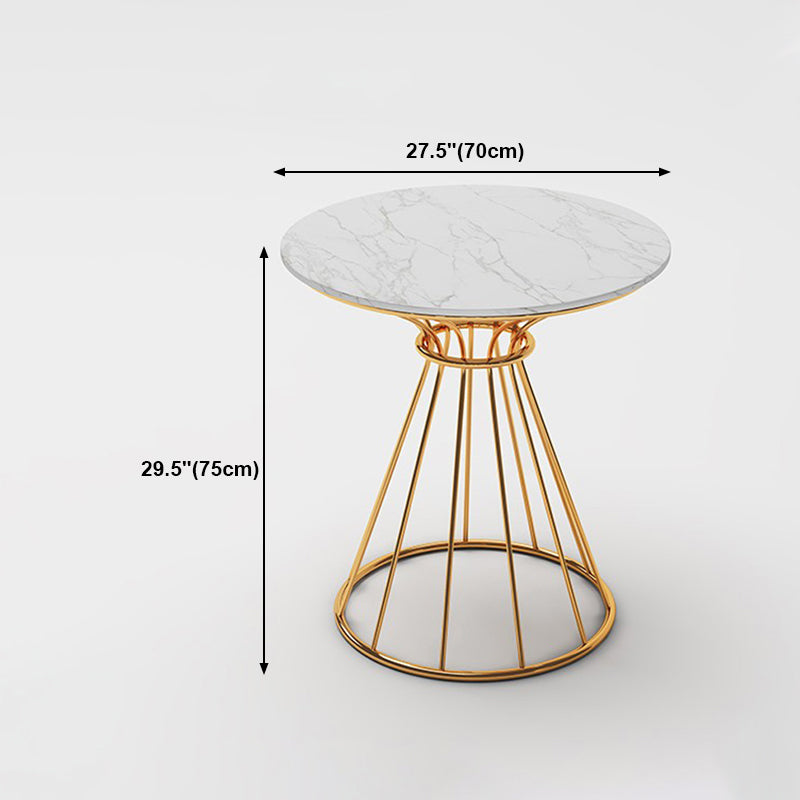Sintered Stone Dining Table Traditional Luxury Dining Table with Gold Base