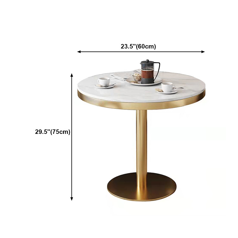 Sintered Stone Dining Table Traditional Luxury Dining Table with Gold Base