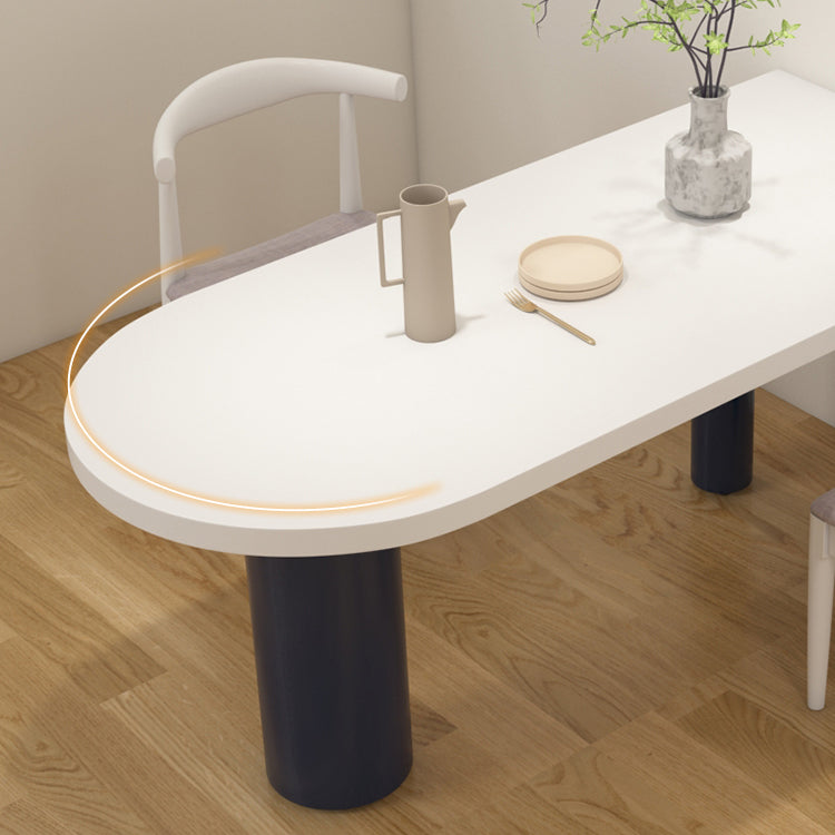 Wood Top Dining Table with 3 Legs Modern Simple Table for Restaurant