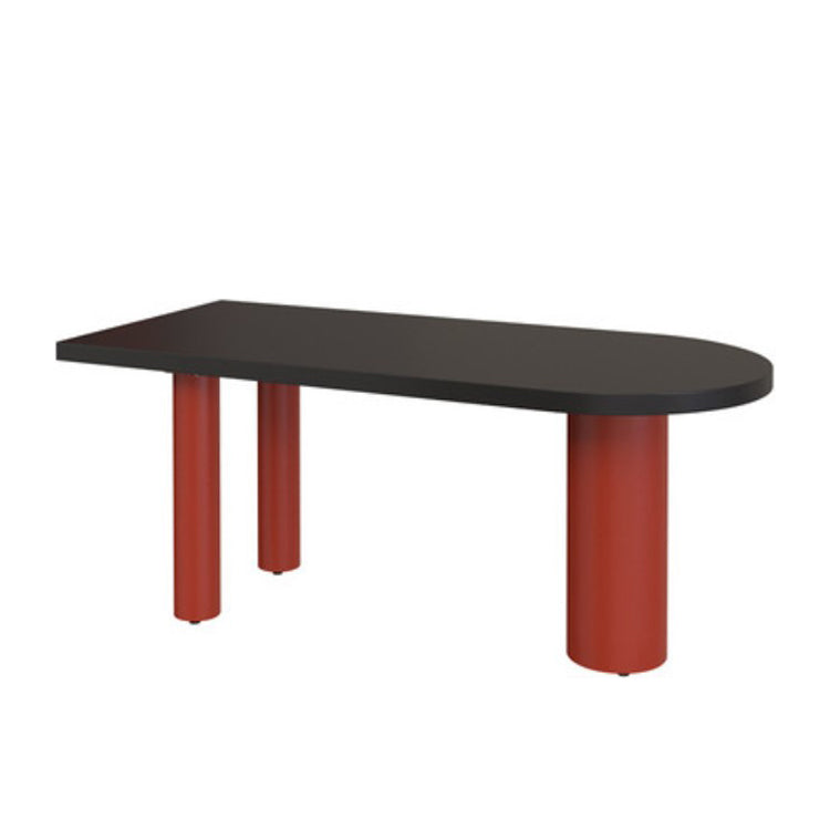 Wood Top Dining Table with 3 Legs Modern Simple Table for Restaurant