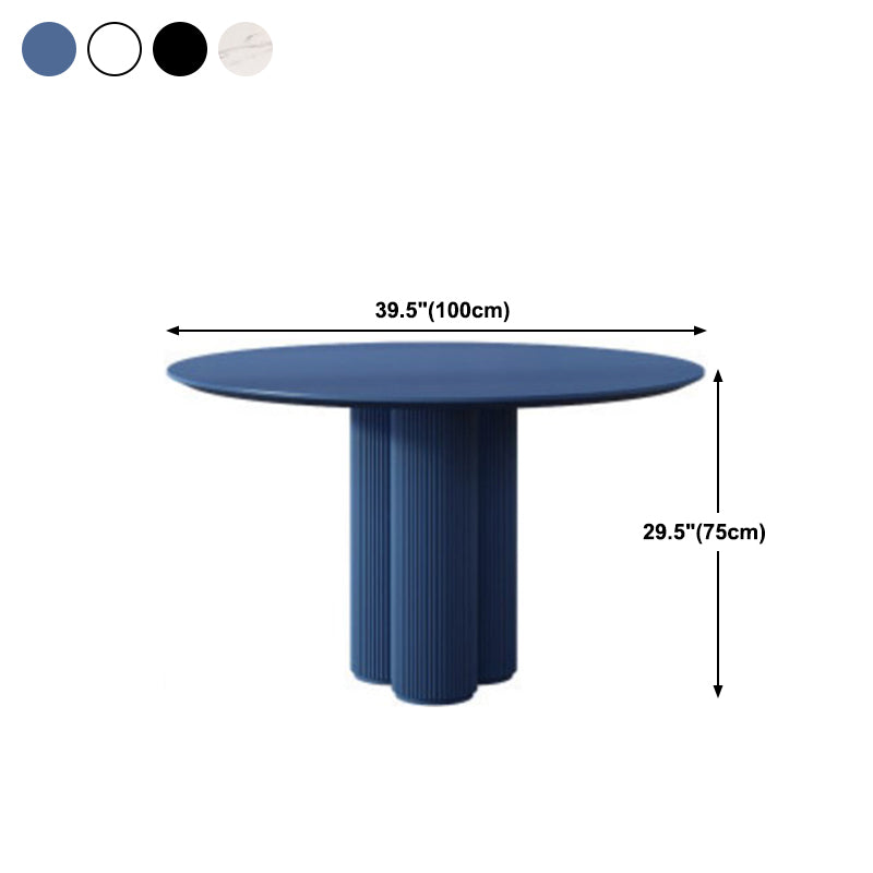 Modern Casual Dining Table Round Top Dinner Table Kitchen Home
