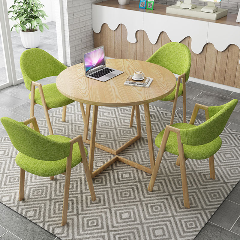 Modern Style Iron Arm Chair Open Back Dining Side Chair with Upholstered