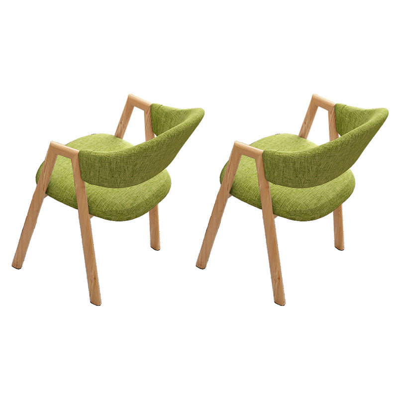 Modern Style Iron Arm Chair Open Back Dining Side Chair with Upholstered