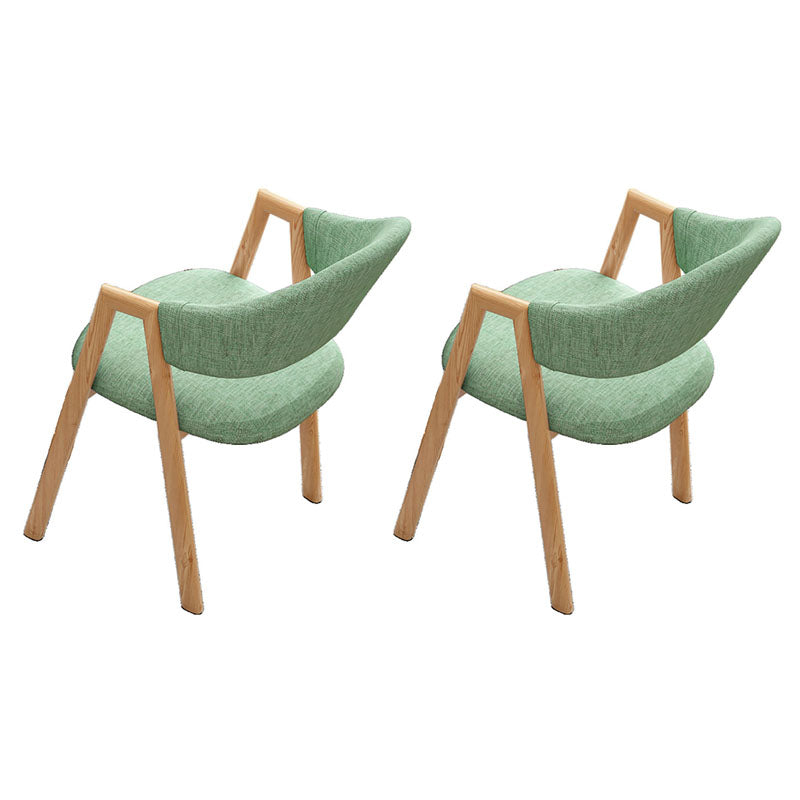 Modern Style Iron Arm Chair Open Back Dining Side Chair with Upholstered