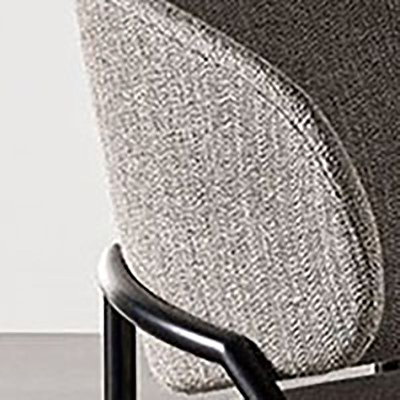 Metal Kitchen and Dining Room Chair Open Back Dining Side Chair in Black