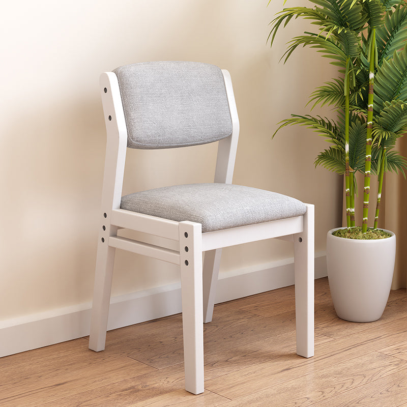 Modern Style Wood Chair Open Back Dining Side Chair with Upholstered for Dining Room