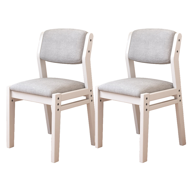 Modern Style Wood Chair Open Back Dining Side Chair with Upholstered for Dining Room