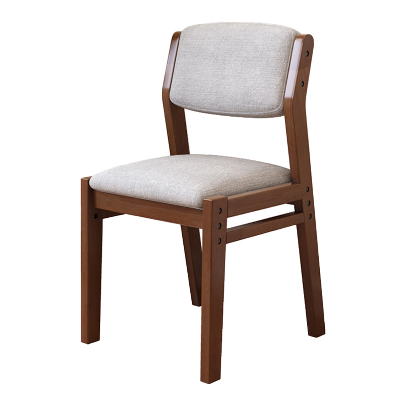 Modern Style Wood Chair Open Back Dining Side Chair with Upholstered for Dining Room