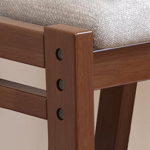 Modern Style Wood Chair Open Back Dining Side Chair with Upholstered for Dining Room