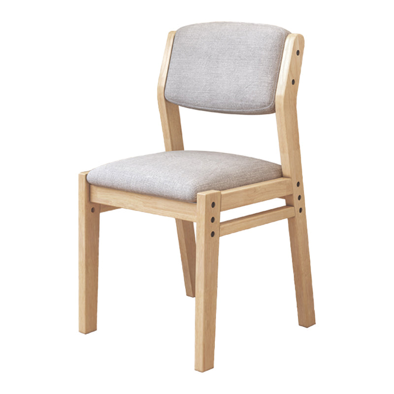 Modern Style Wood Chair Open Back Dining Side Chair with Upholstered for Dining Room