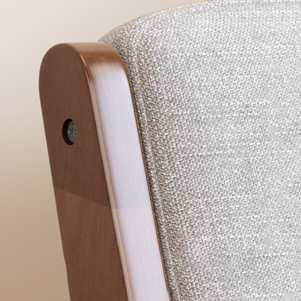 Modern Style Wood Chair Open Back Dining Side Chair with Upholstered for Dining Room