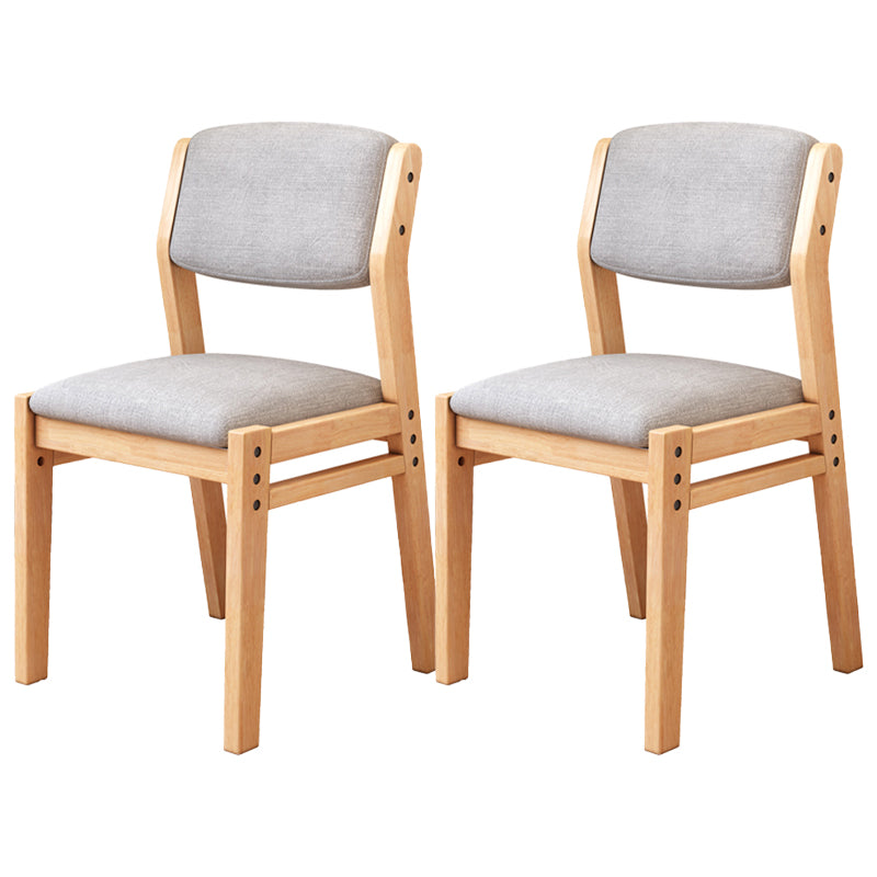 Modern Style Wood Chair Open Back Dining Side Chair with Upholstered for Dining Room