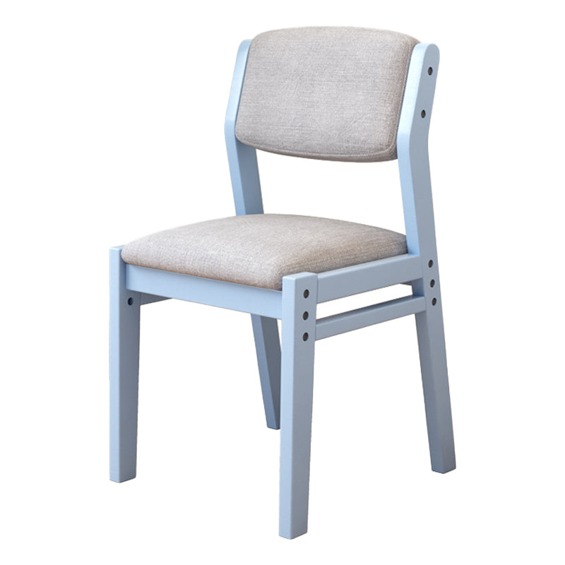 Modern Style Wood Chair Open Back Dining Side Chair with Upholstered for Dining Room