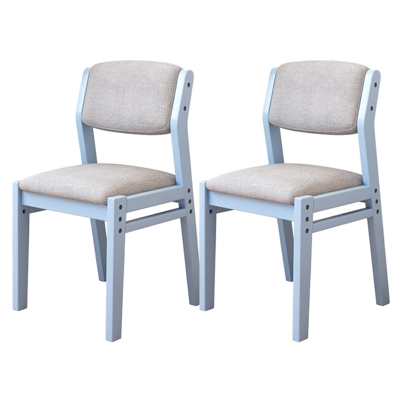 Modern Style Wood Chair Open Back Dining Side Chair with Upholstered for Dining Room