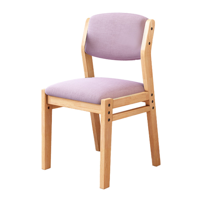 Modern Style Wood Chair Open Back Dining Side Chair with Upholstered for Dining Room