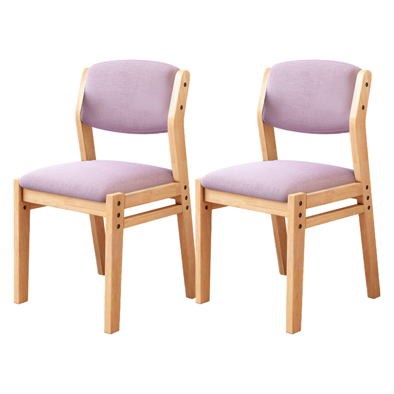 Modern Style Wood Chair Open Back Dining Side Chair with Upholstered for Dining Room