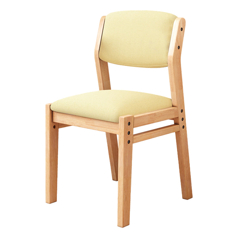 Modern Style Wood Chair Open Back Dining Side Chair with Upholstered for Dining Room