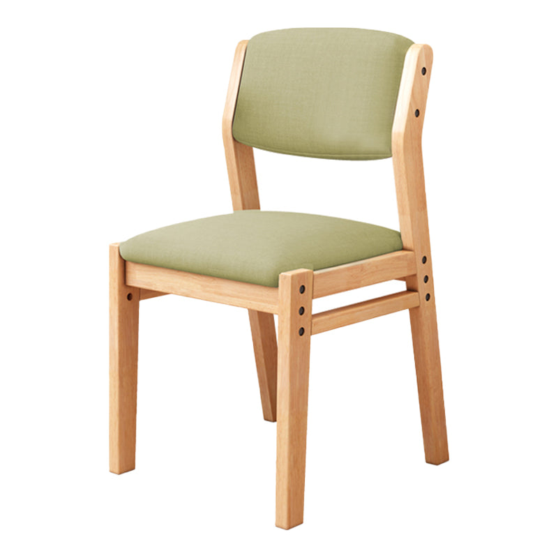 Modern Style Wood Chair Open Back Dining Side Chair with Upholstered for Dining Room