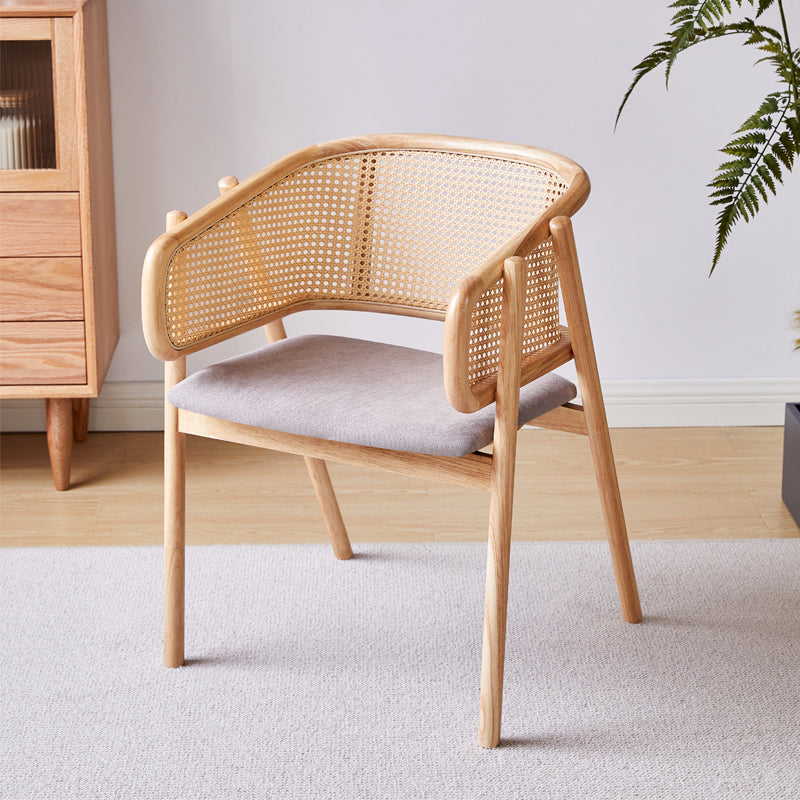 Contemporary Solid Wood Home Dining Arm Chair Open Back Dining Side Chair