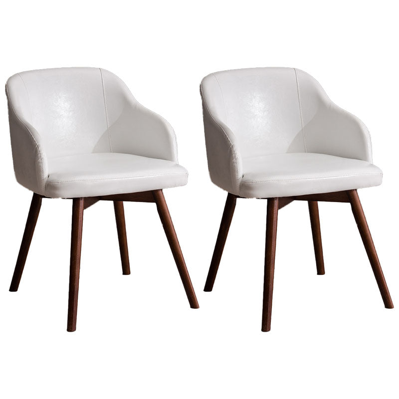 Modern Style Wood Arm Chair Upholstered Fabric Dining Side Chair 19.6"x19.6"x29.9"