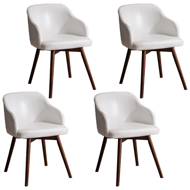 Modern Style Wood Arm Chair Upholstered Fabric Dining Side Chair 19.6"x19.6"x29.9"