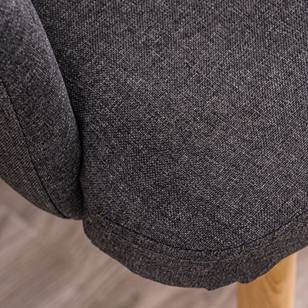 Modern Style Wood Arm Chair Upholstered Fabric Dining Side Chair 19.6"x19.6"x29.9"