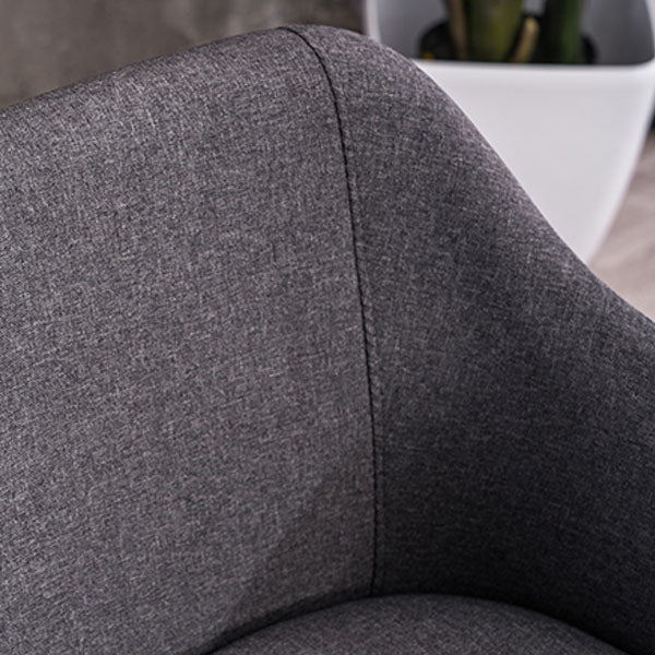 Modern Style Wood Arm Chair Upholstered Fabric Dining Side Chair 19.6"x19.6"x29.9"