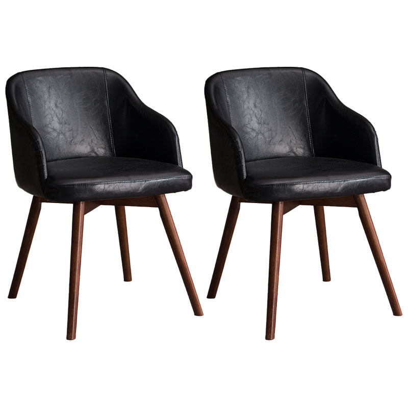 Modern Style Wood Arm Chair Upholstered Fabric Dining Side Chair 19.6"x19.6"x29.9"