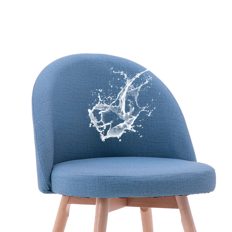 Modern Style Wood Chair Upholstered Fabric Dining Side Chair (Set of 2)