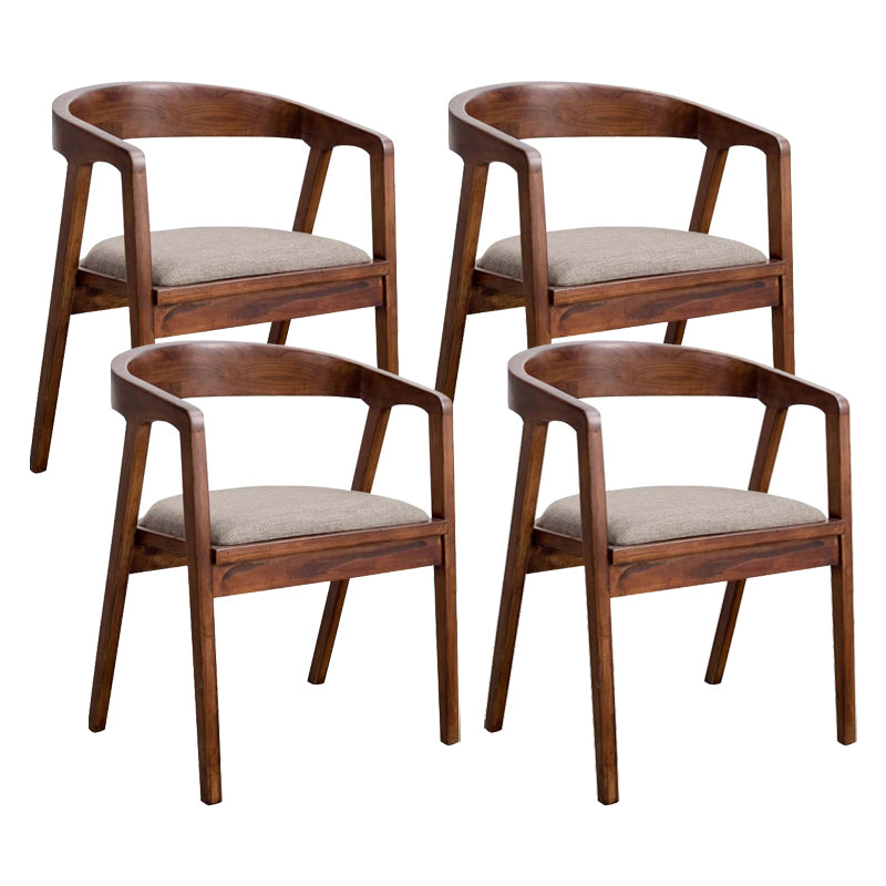 Modern Solid Wood Kitchen and Dining Room Chair Open Back Dining Side Chair
