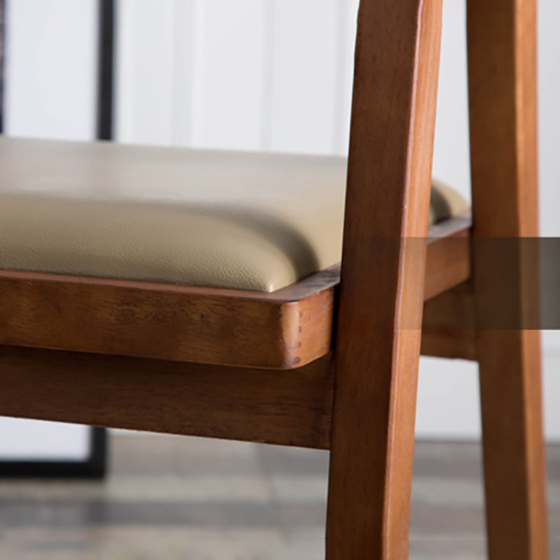 Modern Solid Wood Kitchen and Dining Room Chair Open Back Dining Side Chair