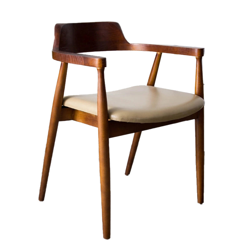 Modern Solid Wood Kitchen and Dining Room Chair Open Back Dining Side Chair