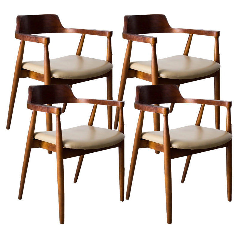 Modern Solid Wood Kitchen and Dining Room Chair Open Back Dining Side Chair