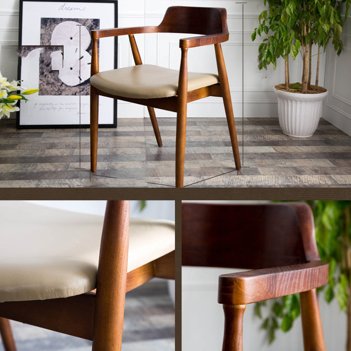 Modern Solid Wood Kitchen and Dining Room Chair Open Back Dining Side Chair