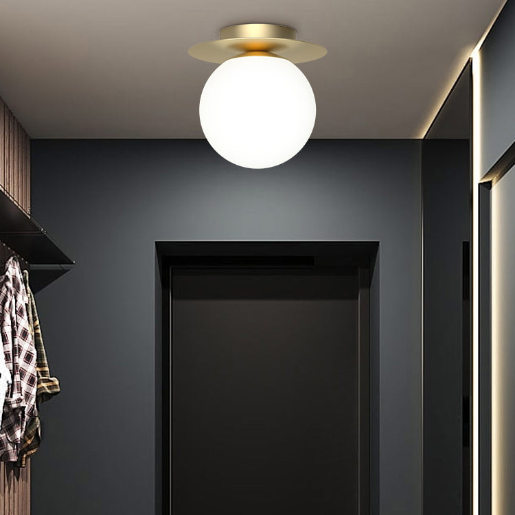Lámpara de montaje de techo esférico de vidrio lámpara de luz nórdica lámpara de techo