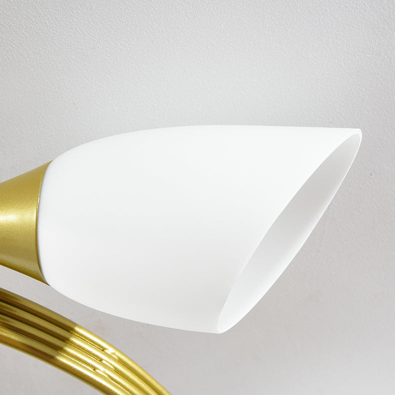 Schattiertes Wohnzimmer halb Flush Deckenleuchte Einfachheit Glasdecke Flush Mount