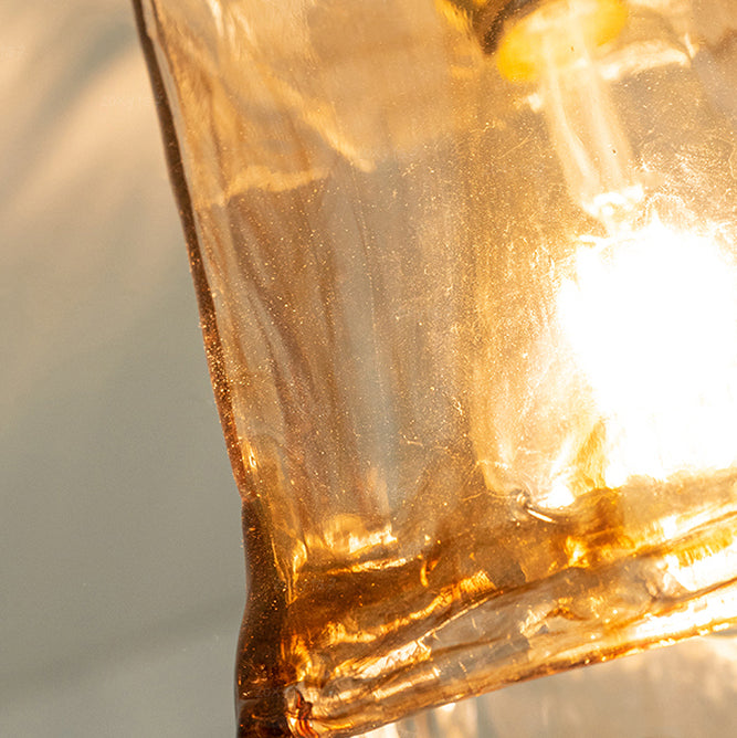 Luz de techo de montaje semi rasgador de vidrio estilo geométrico de estilo geométrico Luz montado en el techo