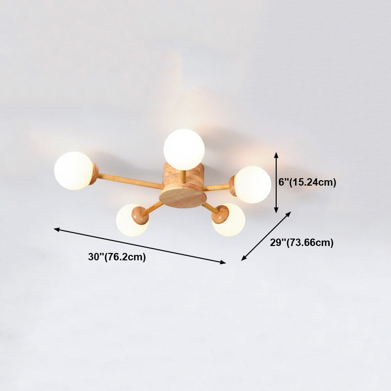 Lámpara de techo semi rascilla moderna