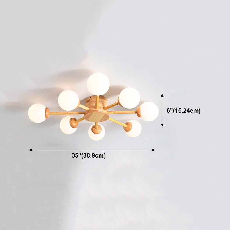 Lámpara de techo semi rascilla moderna