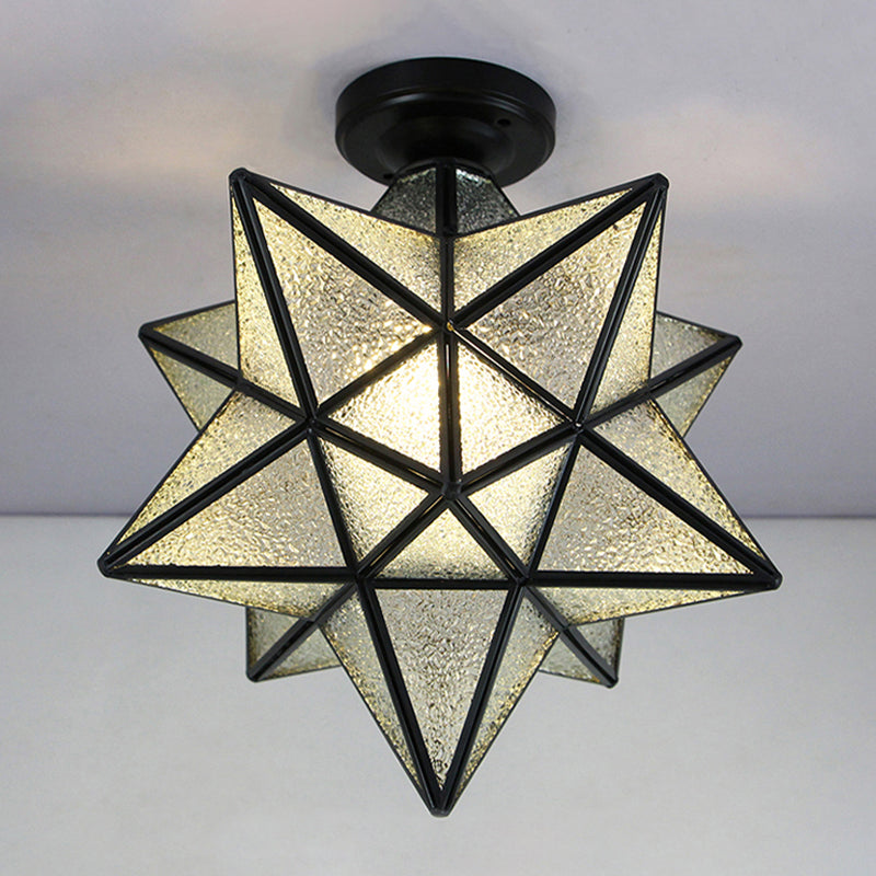 Verre géométrique Flush Mount plafonnier moderne Flush Mount Plafond Ayémorrat