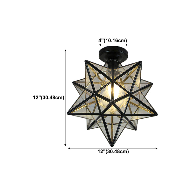 Verre géométrique Flush Mount plafonnier moderne Flush Mount Plafond Ayémorrat