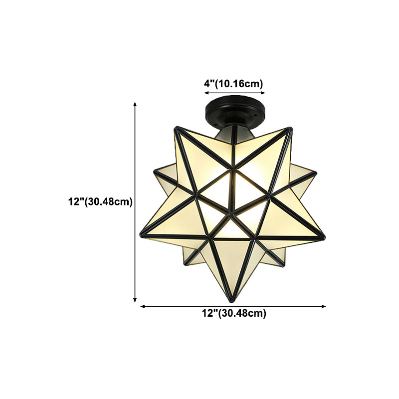 Verre géométrique Flush Mount plafonnier moderne Flush Mount Plafond Ayémorrat