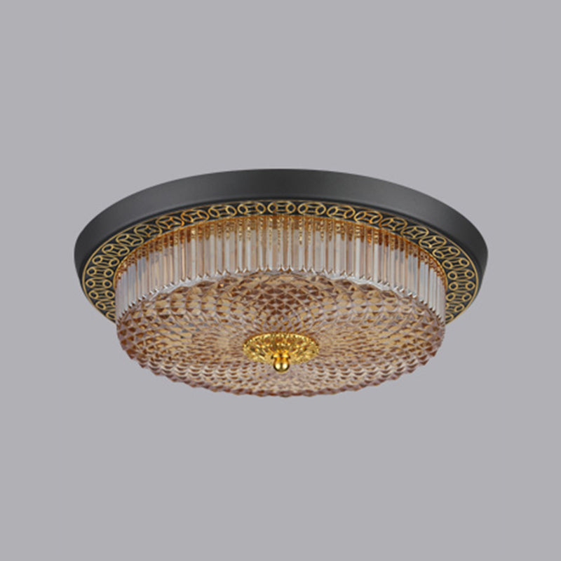 Modern Style Round Flush Mount Light Glass 2-Light Flush Ceiling Lights