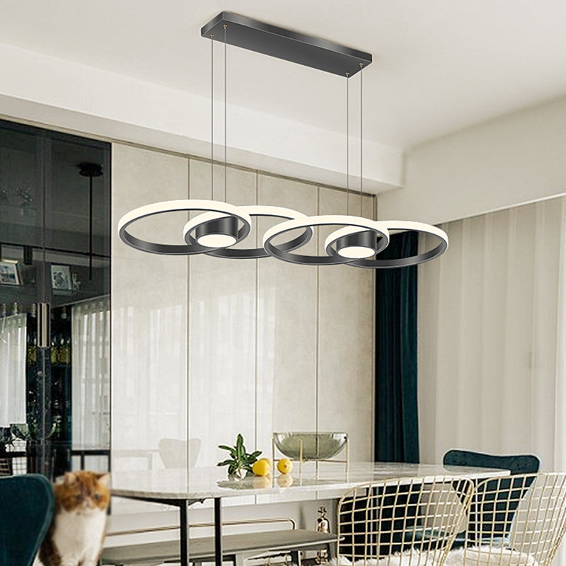 Idées d'éclairage d'île de forme de cercle