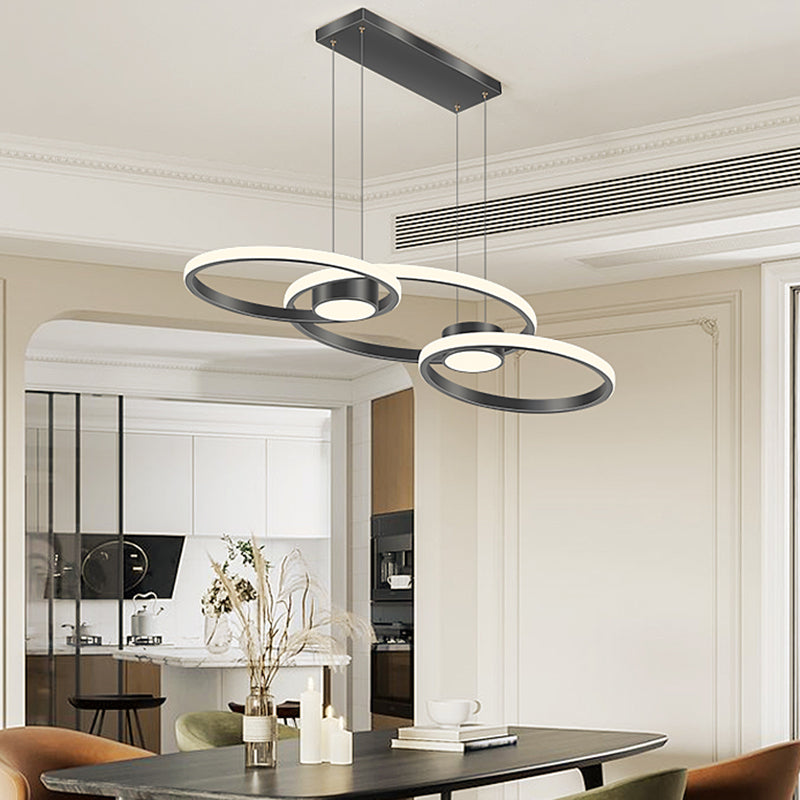 Idées d'éclairage d'île de forme de cercle