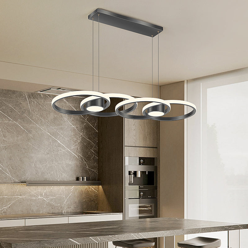 Idées d'éclairage d'île de forme de cercle