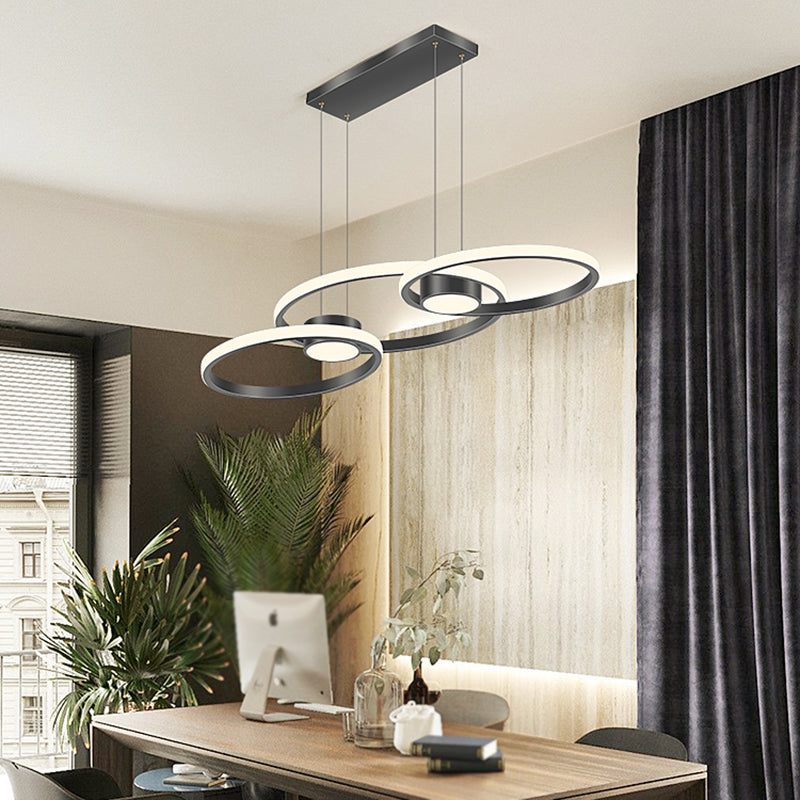 Idées d'éclairage d'île de forme de cercle