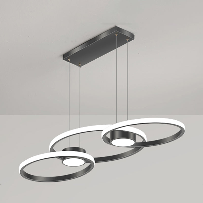 Idées d'éclairage d'île de forme de cercle