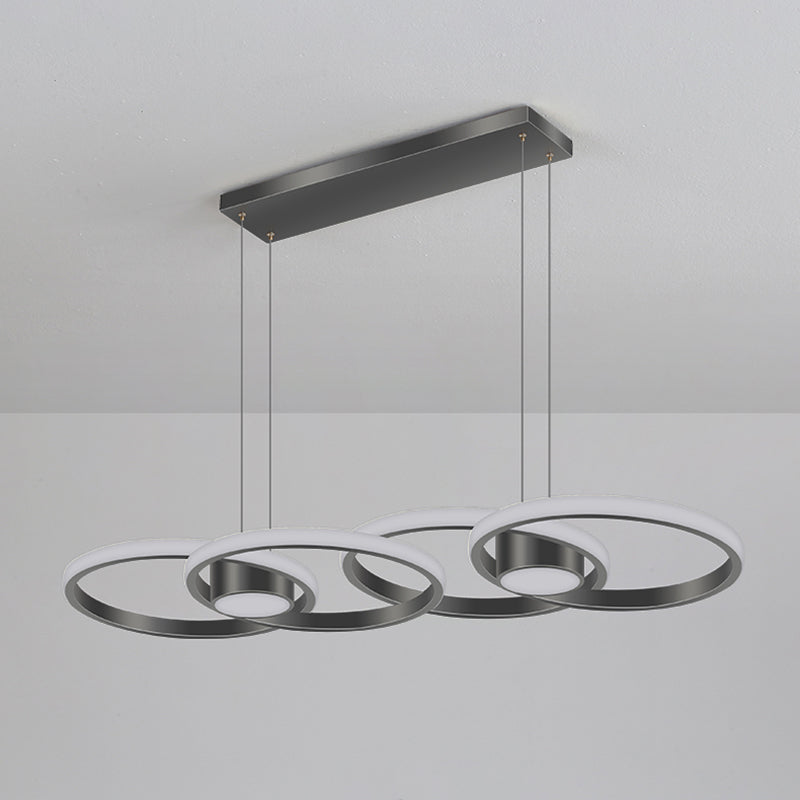 Idées d'éclairage d'île de forme de cercle