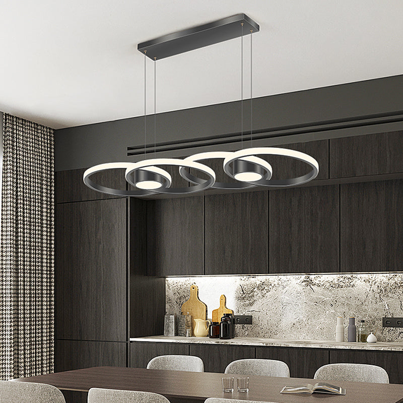 Idées d'éclairage d'île de forme de cercle